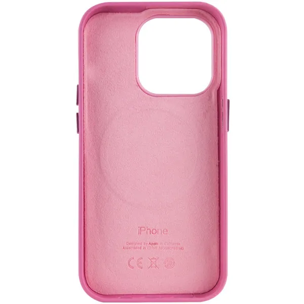 Кожаный чехол Leather Case (AA Plus) with Magnetic Fit для Apple iPhone 13 Pro (6.1") — Желтый — фото 2