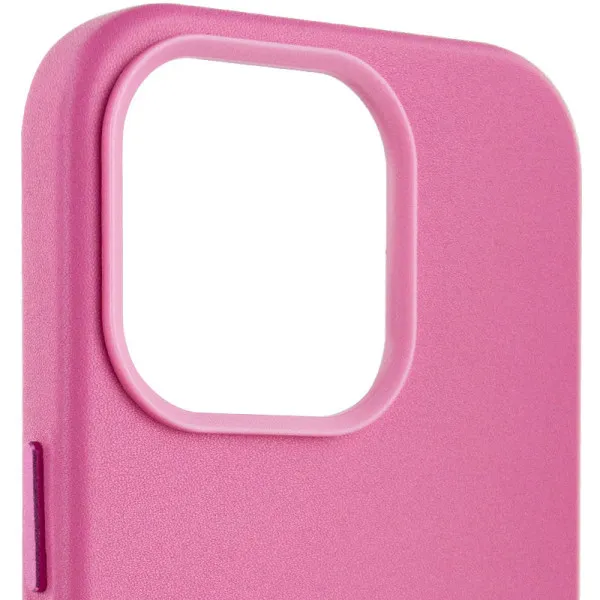 Кожаный чехол Leather Case (AA Plus) with Magnetic Fit для Apple iPhone 13 Pro (6.1") — Желтый — фото 3