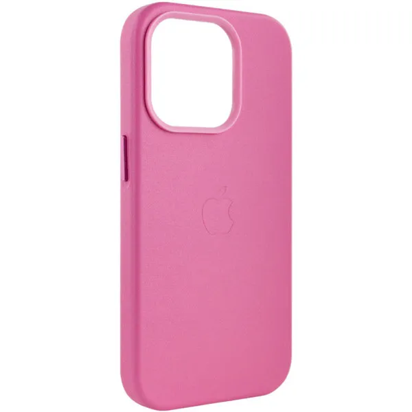 Кожаный чехол Leather Case (AA Plus) with Magnetic Fit для Apple iPhone 13 Pro (6.1") — Желтый — фото 4