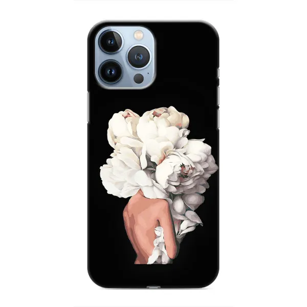 Чехол с принтом «Белые цветы» для iPhone 13 Pro