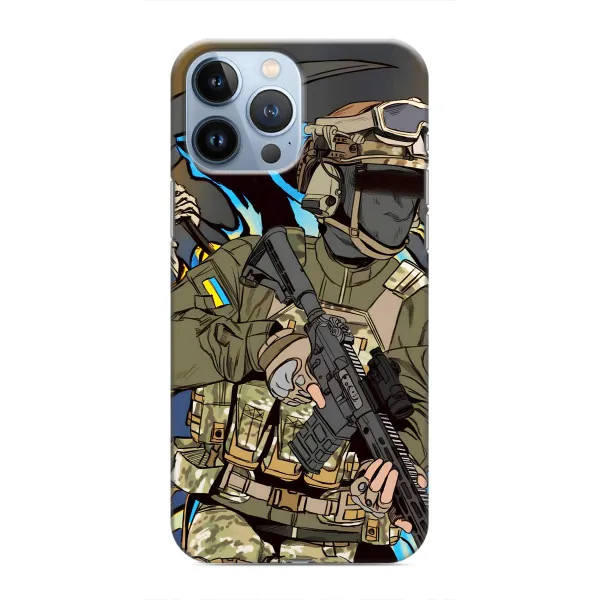 Чехол с принтом «Воин ВСУ» для iPhone 13 Pro