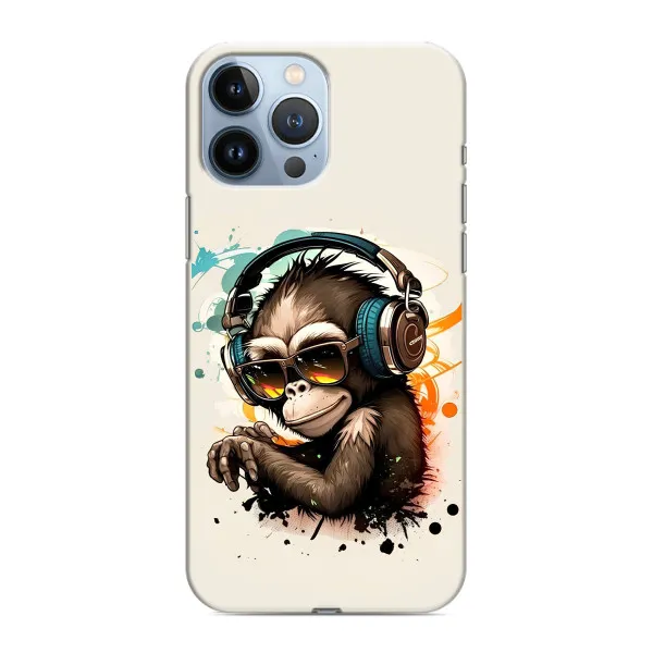 Чехол с принтом «Макака в наушниках» для iPhone 13 Pro