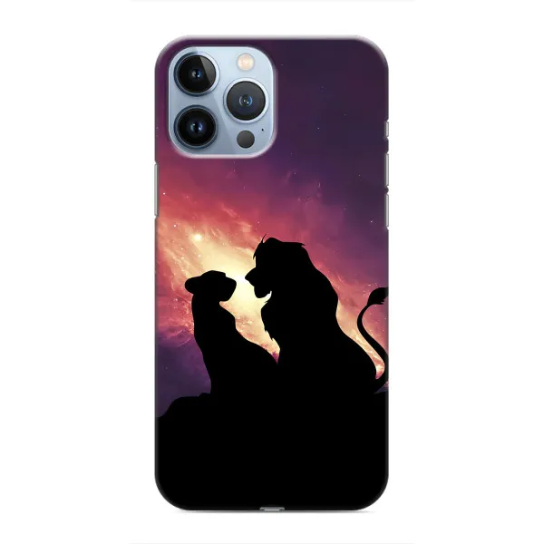 Чехол с принтом «Силуэт Симба и Налу» для iPhone 13 Pro Чехол с принтом «Силуэт Симба и Налу» для iPhone 13 Pro