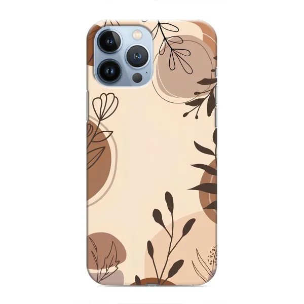 Чехол с принтом «Коричневые цветы» для iPhone 13 Pro