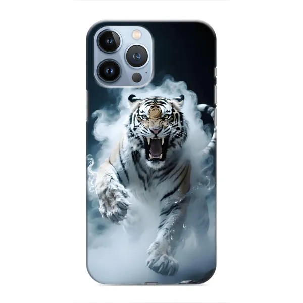 Чехол с принтом «Белый тигр в дыму» для iPhone 13 Pro