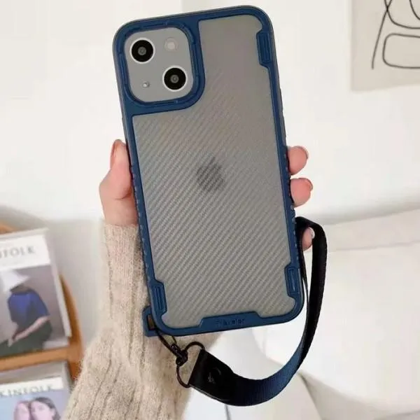 Чохол TPU+PC TRAVEL Carbon для Apple iPhone 13 (6,1") — Синій — фото 2