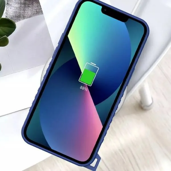 Чохол TPU+PC TRAVEL Carbon для Apple iPhone 13 (6,1") — Синій — фото 3