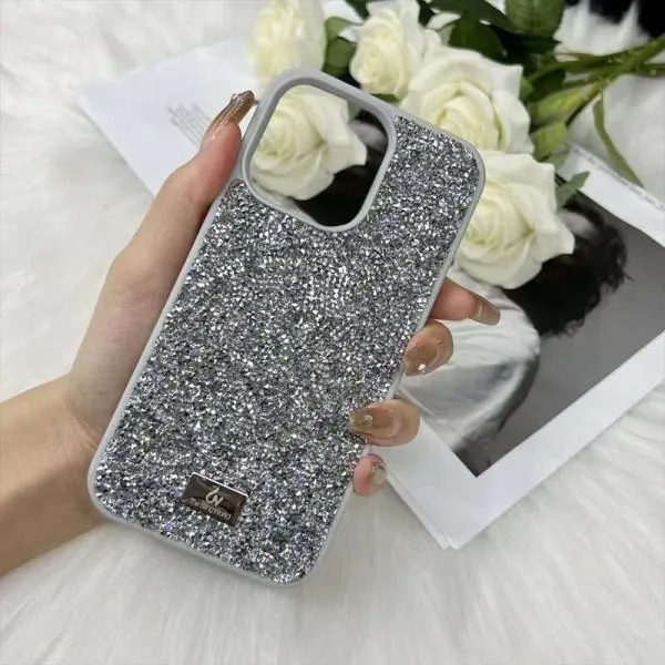 TPU чохол Bling World Rock Diamond для Apple iPhone 13 (6.1") — Срібний — фото 2