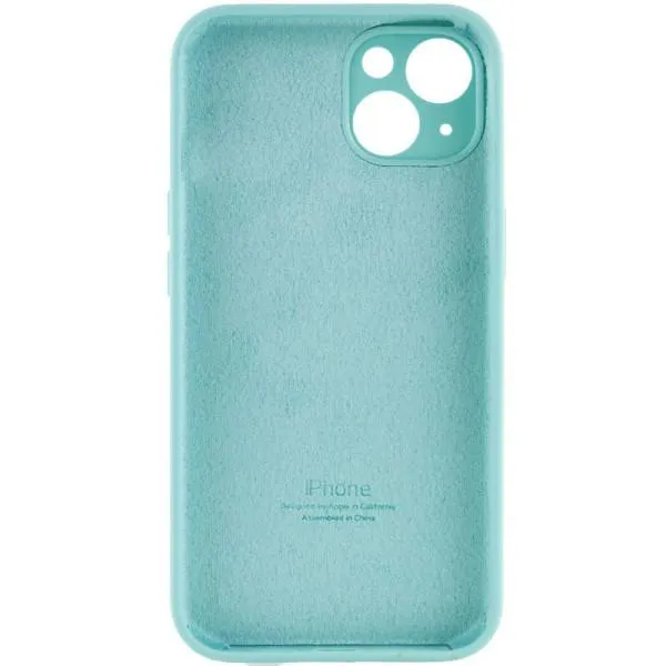 Чохол Silicone Case Full Camera Protective (AA) для Apple iPhone 13 (6.1") — Бірюзовий — фото 2 Чохол Silicone Case Full Camera Protective (AA) для Apple iPhone 13 (6.1") — Бірюзовий — фото 2
