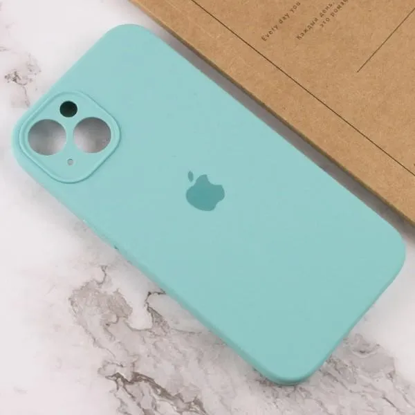 Чохол Silicone Case Full Camera Protective (AA) для Apple iPhone 13 (6.1") — Бірюзовий — фото 4 Чохол Silicone Case Full Camera Protective (AA) для Apple iPhone 13 (6.1") — Бірюзовий — фото 4