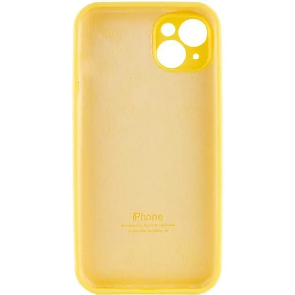 Чохол Silicone Case Full Camera Protective (AA) для Apple iPhone 13 (6.1") — Жовтий — фото 4 Чохол Silicone Case Full Camera Protective (AA) для Apple iPhone 13 (6.1") — Жовтий — фото 4