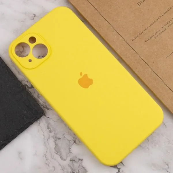 Чохол Silicone Case Full Camera Protective (AA) для Apple iPhone 13 (6.1") — Жовтий — фото 5 Чохол Silicone Case Full Camera Protective (AA) для Apple iPhone 13 (6.1") — Жовтий — фото 5