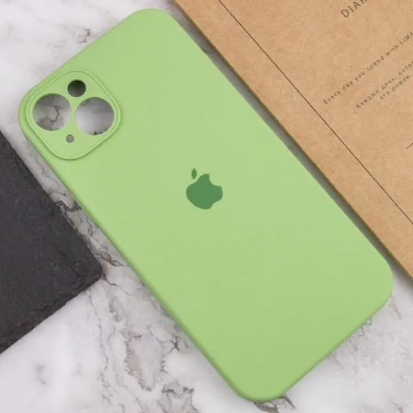 Чохол Silicone Case Full Camera Protective (AA) для Apple iPhone 13 (6.1") — М'ятний — фото 4