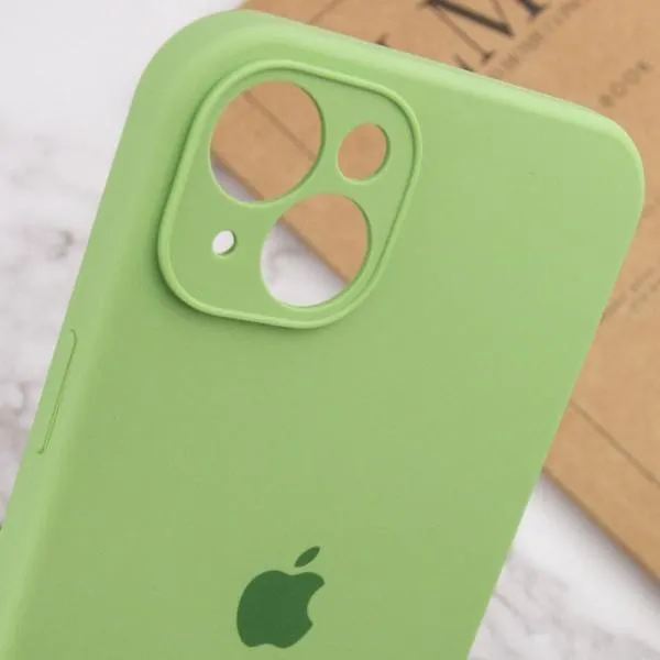 Чохол Silicone Case Full Camera Protective (AA) для Apple iPhone 13 (6.1") — М'ятний — фото 5