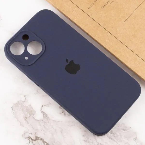 Чохол Silicone Case Full Camera Protective (AA) для Apple iPhone 13 (6.1") — Темно-синій — фото 5