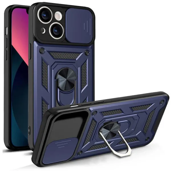 Чохол Ummi Camshield Serge Ring для Apple iPhone 13 (6.1") — Синій — фото 1 Чохол Ummi Camshield Serge Ring для Apple iPhone 13 (6.1") — Синій — фото 1