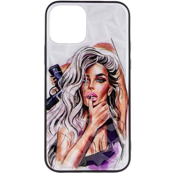 TPU+PC чохол Prisma Ladies для Apple iPhone 13 (6.1") — Фіолетовий — фото 1