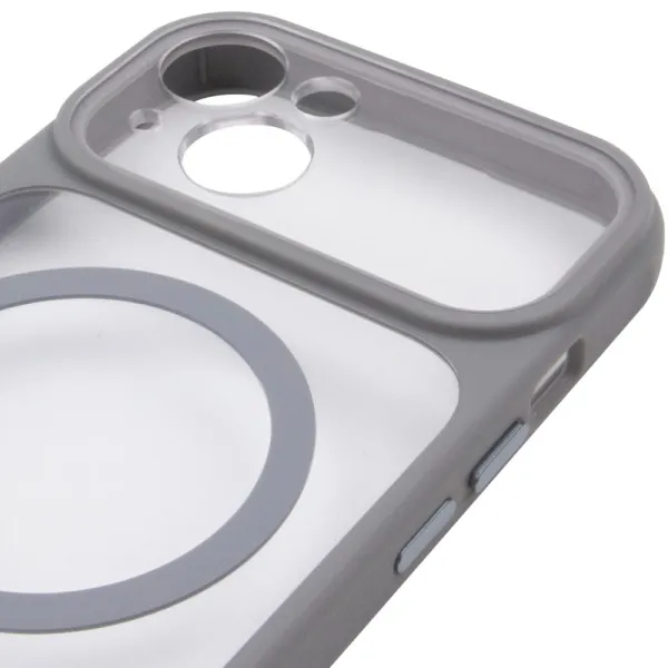 Чохол TPU+PC GETMAN Moon Clear with MagSafe для Apple iPhone 13 (6.1") — Сірий — фото 2
