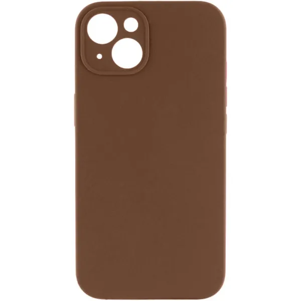 Чохол Silk Full Camera Protective (AA) NO LOGO для Apple iPhone 13 (6.1") — Коричневий