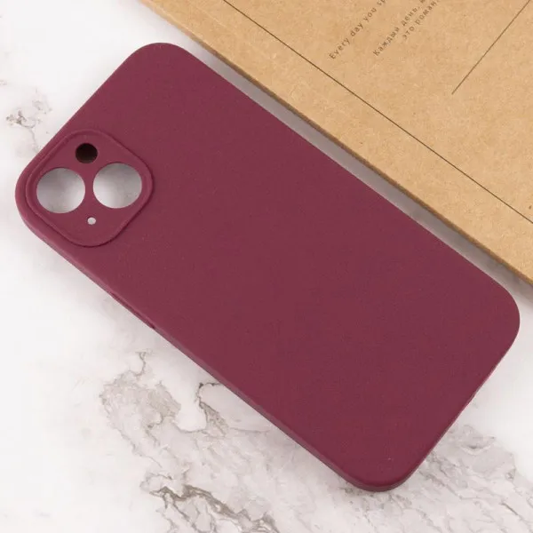 Чохол Silk Full Camera Protective (AA) NO LOGO для Apple iPhone 13 (6.1") — Бордовий — фото 3