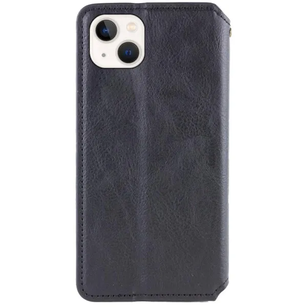 Шкіряний чохол-книжка GETMAN Cubic (PU) для Apple iPhone 13 / 14 (6.1") — Чорний — фото 2
