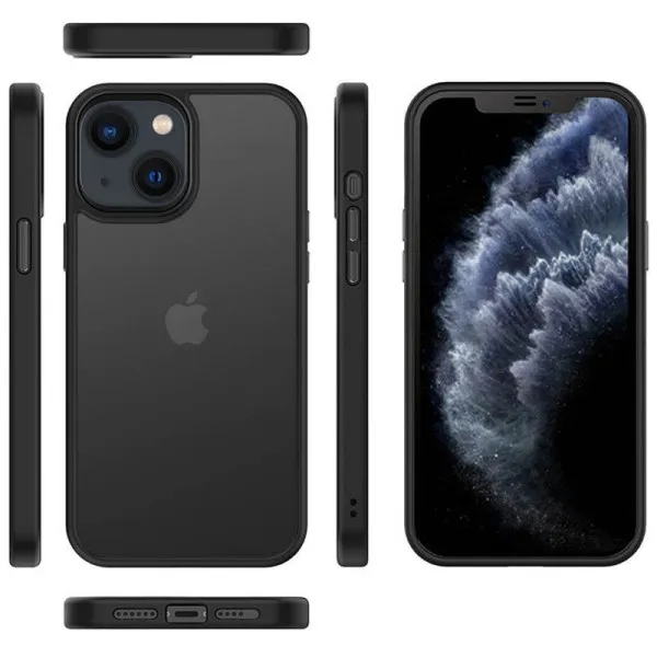 TPU+PC чохол Metal Buttons для Apple iPhone 13 / 14 (6.1") — Чорний — фото 4 TPU+PC чохол Metal Buttons для Apple iPhone 13 / 14 (6.1") — Чорний — фото 4