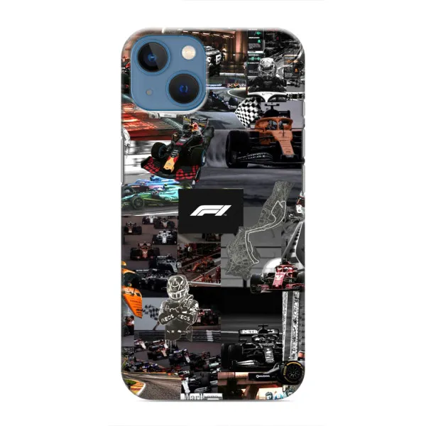 Чохол з принтом «Гоночний колаж Ф1» для iPhone 13