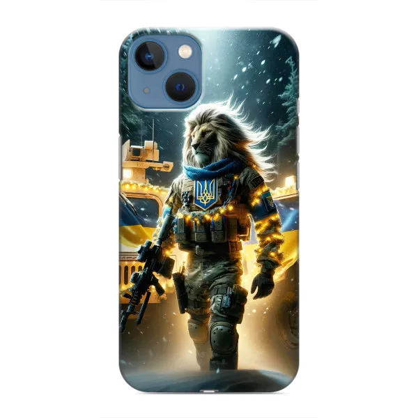 Чехол с принтом «ЛЕВ ЗСУ» для iPhone 13