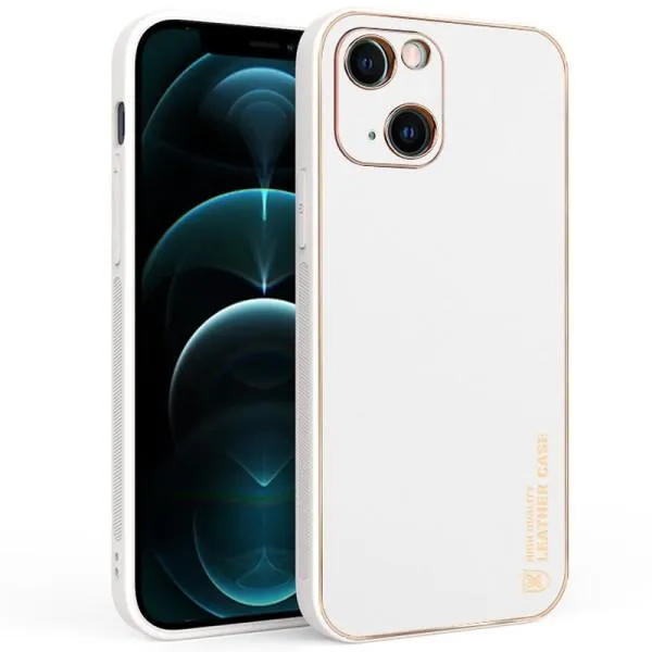 Кожаный чехол Xshield для Apple iPhone 14 Plus (6.7") — Белый
