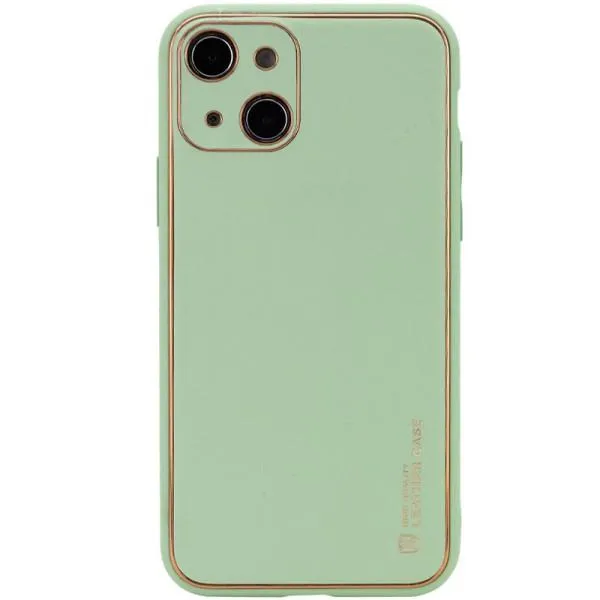 Кожаный чехол Xshield для Apple iPhone 14 Plus (6.7") — Зеленый — фото 2