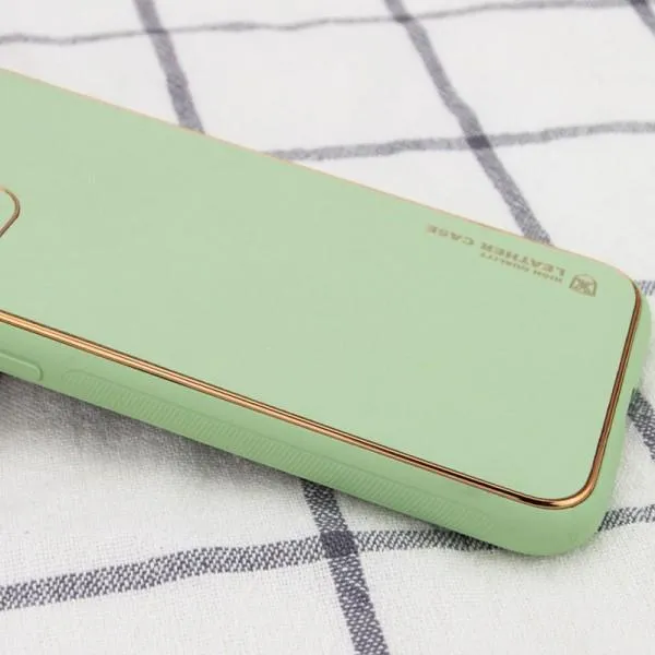 Кожаный чехол Xshield для Apple iPhone 14 Plus (6.7") — Зеленый — фото 3