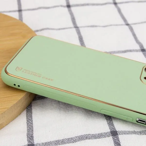 Кожаный чехол Xshield для Apple iPhone 14 Plus (6.7") — Зеленый — фото 4
