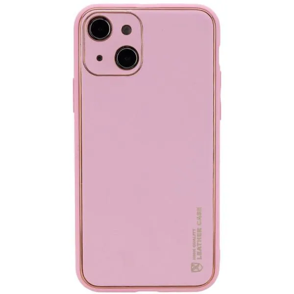 Кожаный чехол Xshield для Apple iPhone 14 Plus (6.7") — Розовый — фото 1
