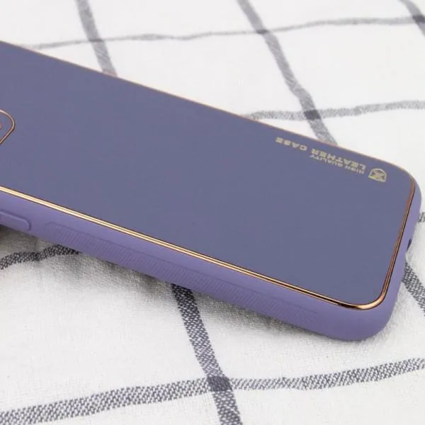 Кожаный чехол Xshield для Apple iPhone 14 Plus (6.7") — Серый — фото 2