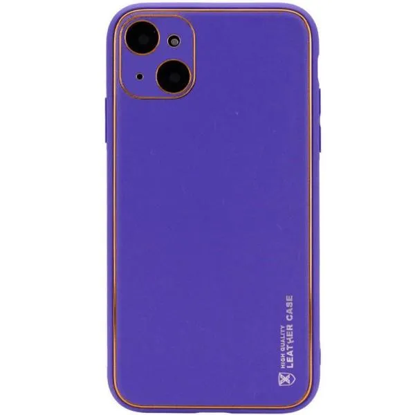 Кожаный чехол Xshield для Apple iPhone 14 Plus (6.7") — Фиолетовый