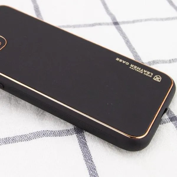 Кожаный чехол Xshield для Apple iPhone 14 Plus (6.7") — Черный — фото 2