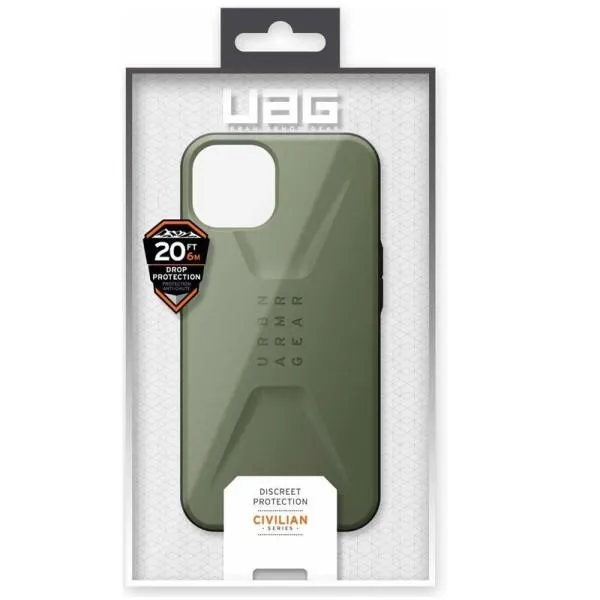 Чехол TPU UAG CIVILIAN series для Apple iPhone 14 Plus (6.7") — Зеленый — фото 4