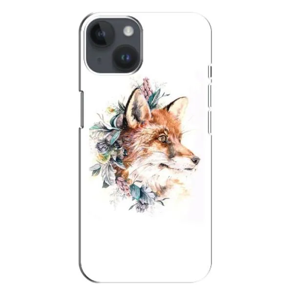 Чехол с принтом «Лисичка в цветочках» для iPhone 14 Plus