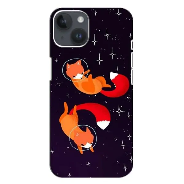 Чехол с принтом «Лисички космонавты» для iPhone 14 Plus