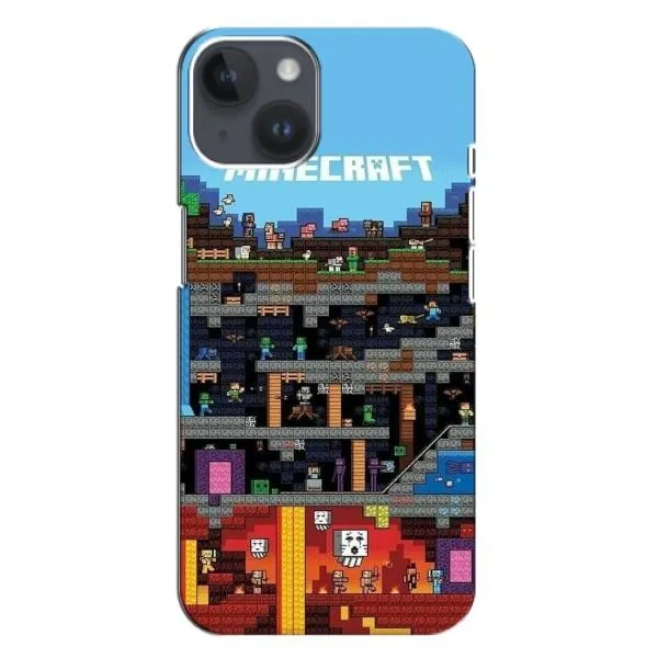 Чехол с принтом «фон Minecraft» для iPhone 14 Plus