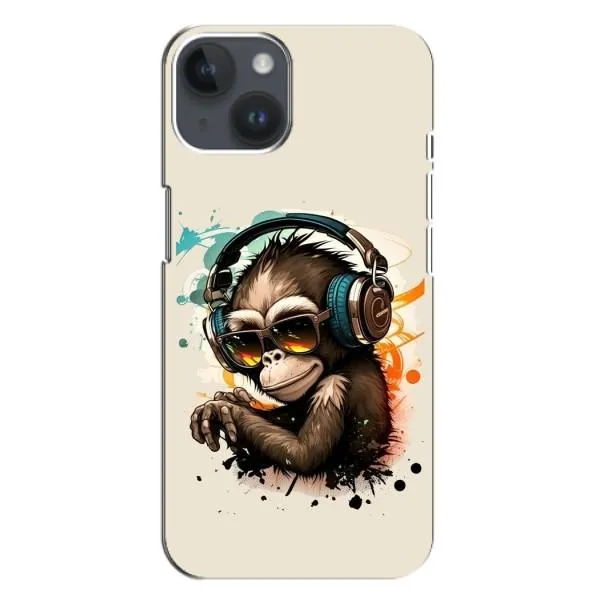 Чехол с принтом «Макака в наушниках» для iPhone 14 Plus Чехол с принтом «Макака в наушниках» для iPhone 14 Plus