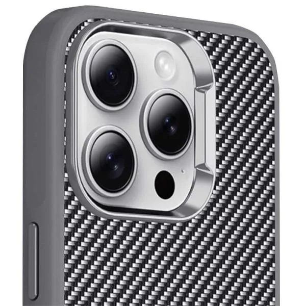 Чехол TPU+PC Carbon with MagSafe для Apple iPhone 14 Pro Max (6.7") — Серый — фото 2