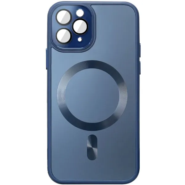 Чехол TPU+Glass Sapphire Midnight with Magnetic Fit для Apple iPhone 14 Pro Max (6.7") — Синий — фото 1