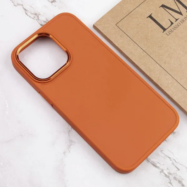 TPU чехол Bonbon Metal Style для Apple iPhone 14 Pro Max (6.7") — Оранжевый — фото 4