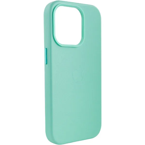 Шкіряний чохол Leather Case (AA Plus) with Magnetic Fit для Apple iPhone 14 Pro Max (6.7") — Небесно блакитний — фото 4 Шкіряний чохол Leather Case (AA Plus) with Magnetic Fit для Apple iPhone 14 Pro Max (6.7") — Небесно блакитний — фото 4