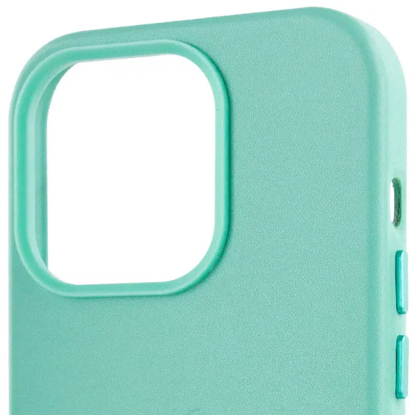 Шкіряний чохол Leather Case (AA Plus) with Magnetic Fit для Apple iPhone 14 Pro Max (6.7") — Небесно блакитний — фото 5 Шкіряний чохол Leather Case (AA Plus) with Magnetic Fit для Apple iPhone 14 Pro Max (6.7") — Небесно блакитний — фото 5