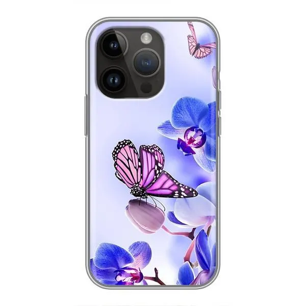 Чехол с принтом «Бабочка на цветочке» для iPhone 14 Pro Max