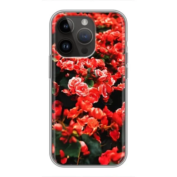 Чехол с принтом «Цветы красные» для iPhone 14 Pro Max