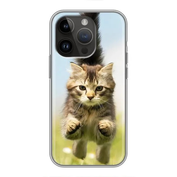 Чехол с принтом «Прыжок кота» для iPhone 14 Pro Max