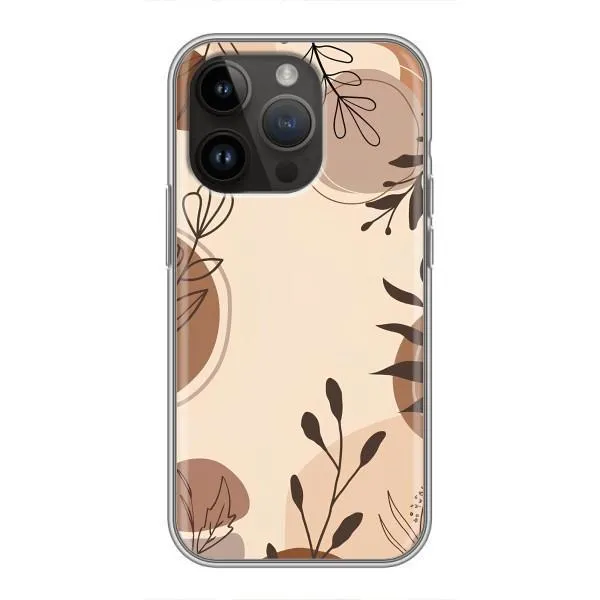 Чехол с принтом «Коричневые цветы» для iPhone 14 Pro Max
